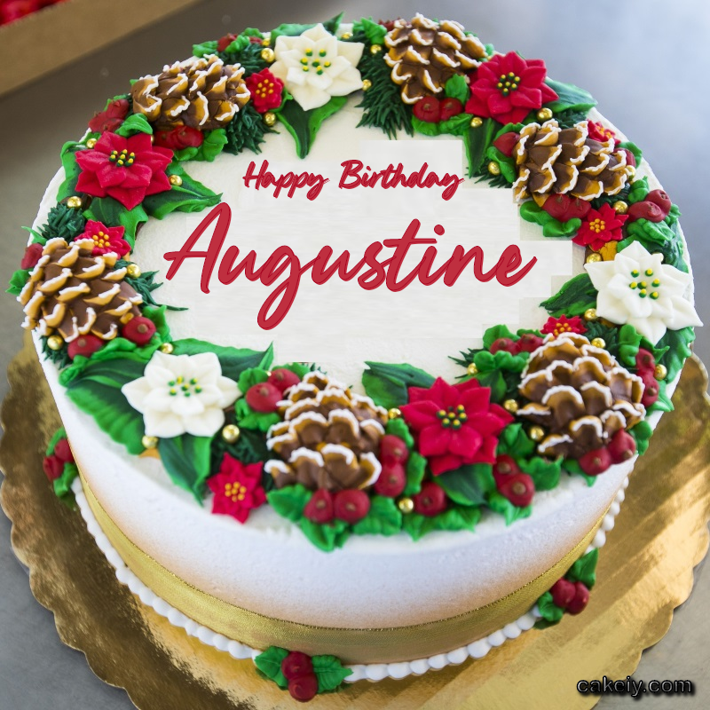 Christmas Wreath Cake for Augustine