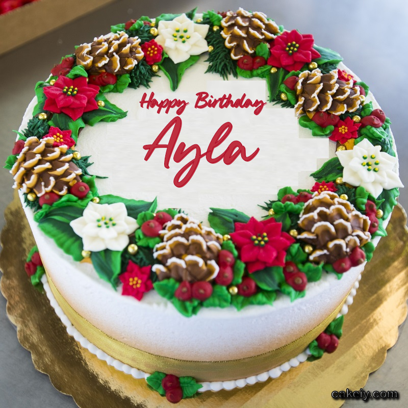 Christmas Wreath Cake for Ayla