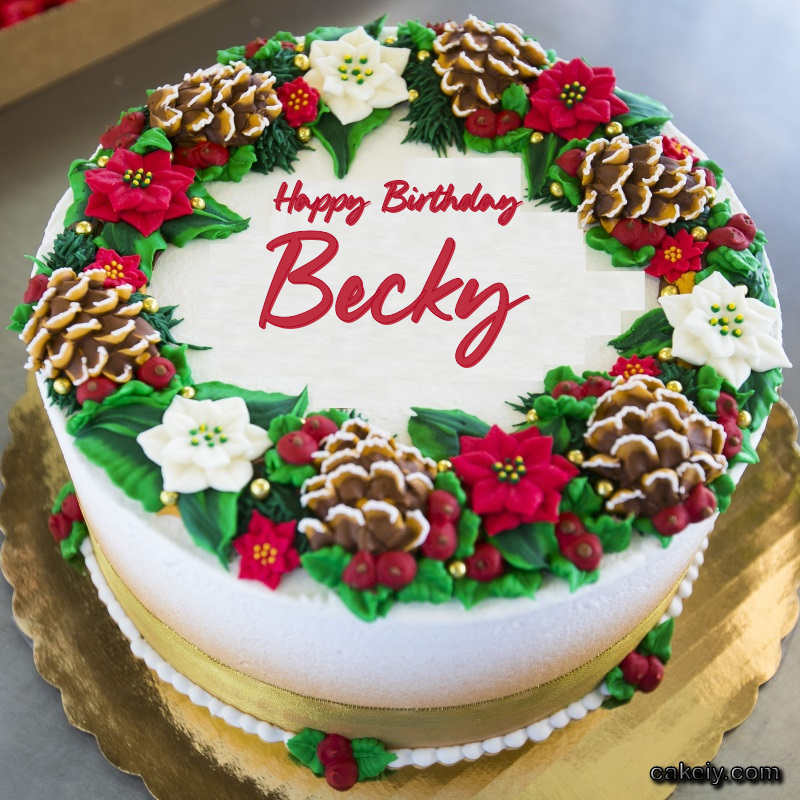 Christmas Wreath Cake for Becky