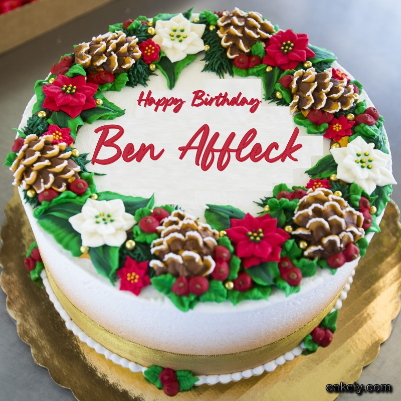 Christmas Wreath Cake for Ben Affleck