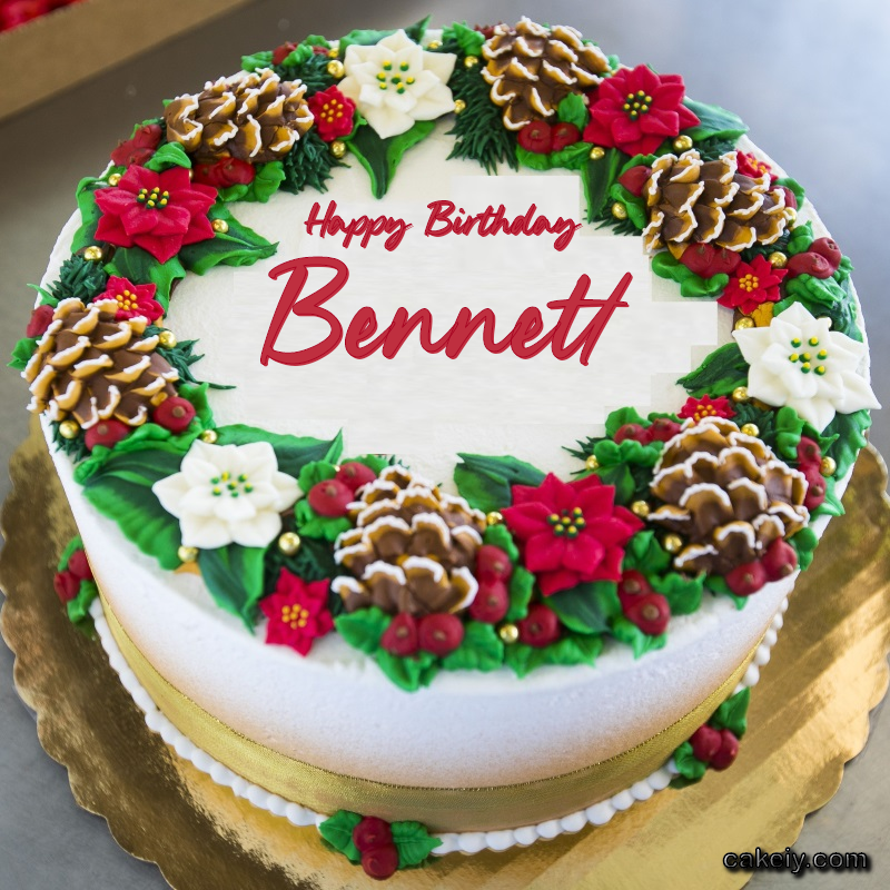 Christmas Wreath Cake for Bennett