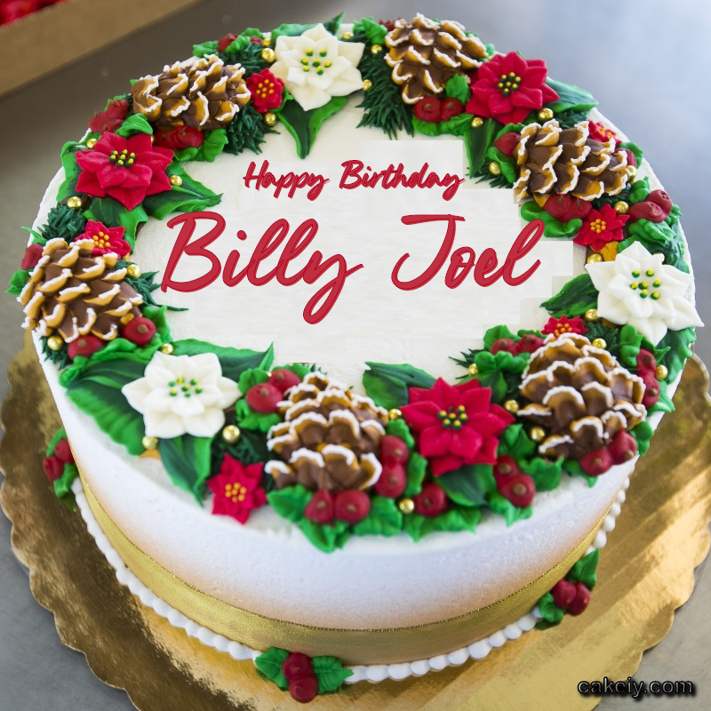 Christmas Wreath Cake for Billy Joel