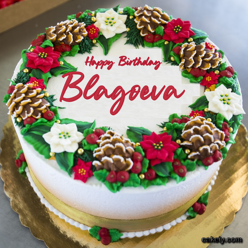 Christmas Wreath Cake for Blagoeva