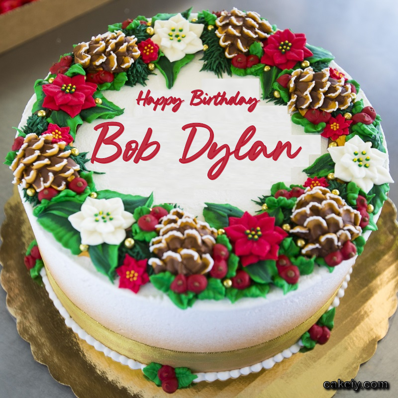 Christmas Wreath Cake for Bob Dylan