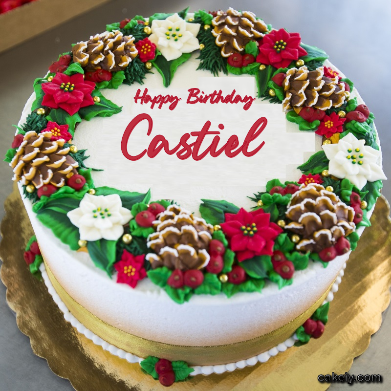 Christmas Wreath Cake for Castiel