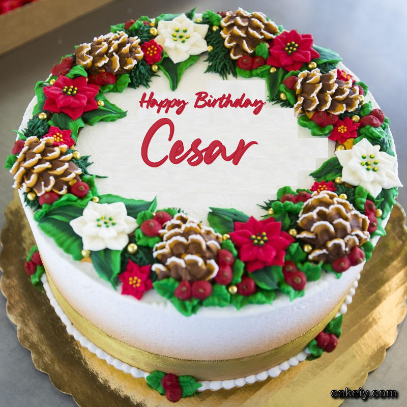 Christmas Wreath Cake for Cesar