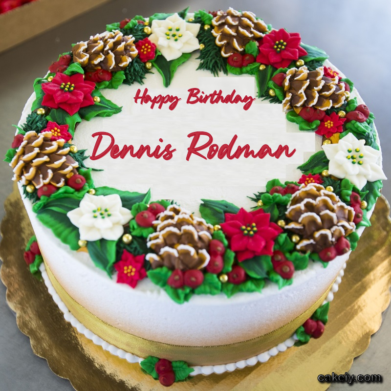 Christmas Wreath Cake for Dennis Rodman
