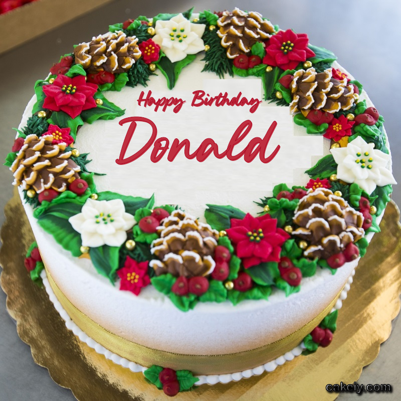 Christmas Wreath Cake for Donald
