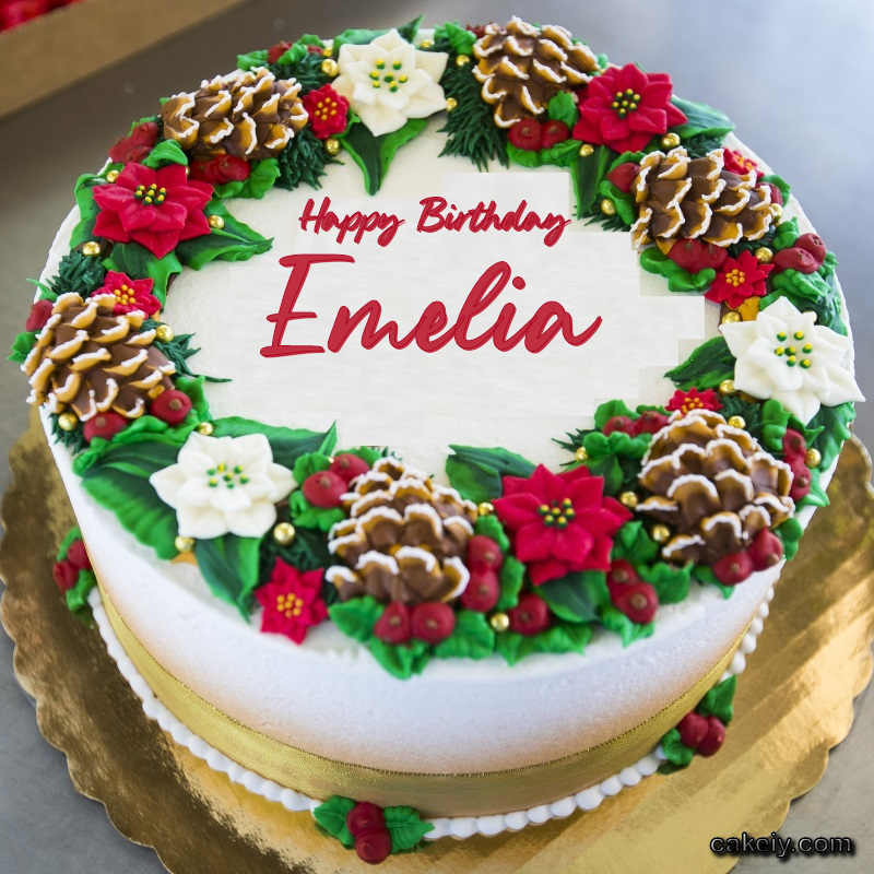 Christmas Wreath Cake for Emelia