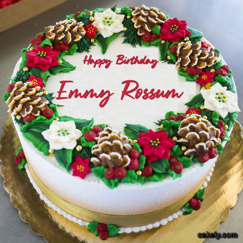Christmas Wreath Cake for Emmy Rossum