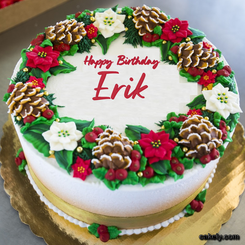 Christmas Wreath Cake for Erik