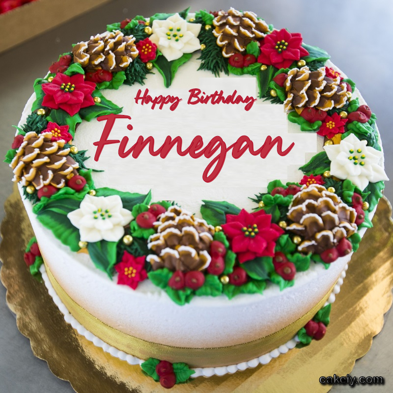 Christmas Wreath Cake for Finnegan