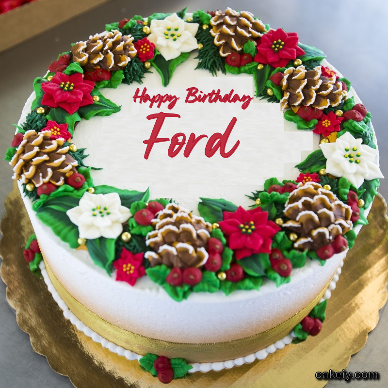 Christmas Wreath Cake for Ford