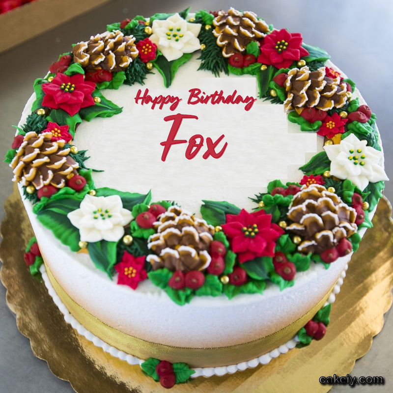 Christmas Wreath Cake for Fox