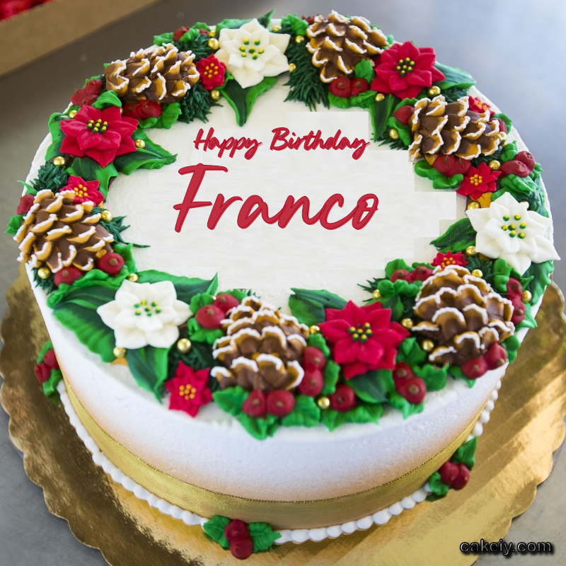 Christmas Wreath Cake for Franco