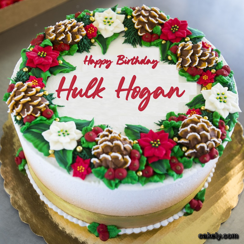 Christmas Wreath Cake for Hulk Hogan