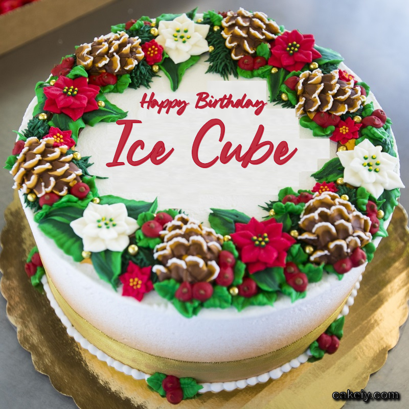 Christmas Wreath Cake for Ice Cube