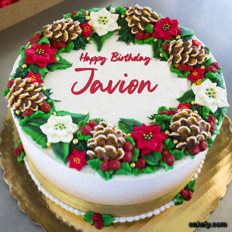 Christmas Wreath Cake for Javion