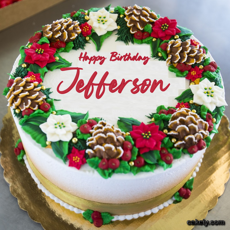 Christmas Wreath Cake for Jefferson