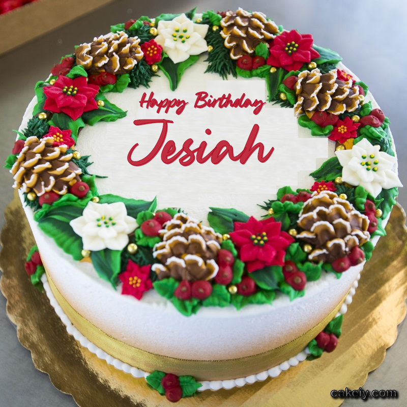 Christmas Wreath Cake for Jesiah