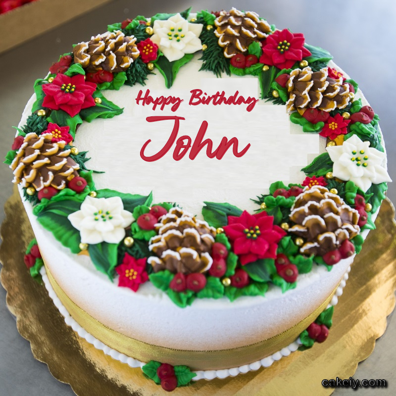 Christmas Wreath Cake for John