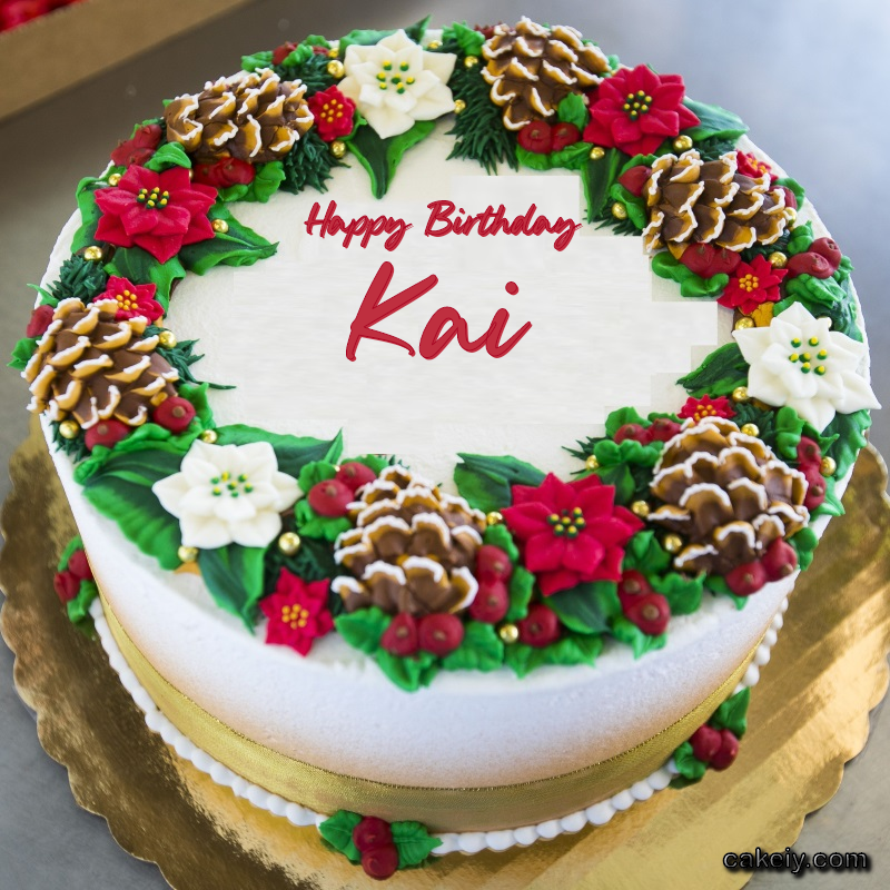 Christmas Wreath Cake for Kai