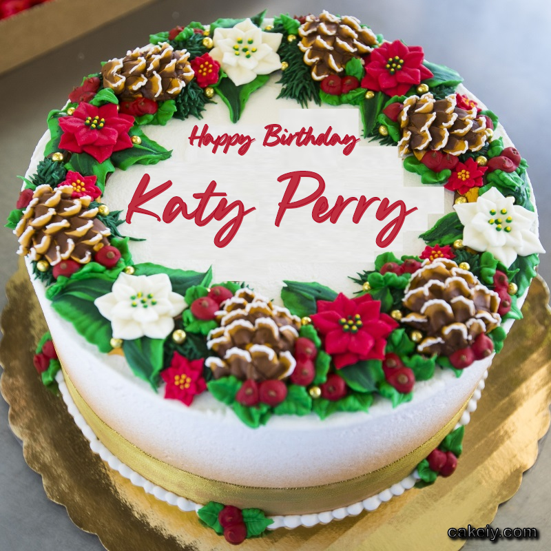 Christmas Wreath Cake for Katy Perry