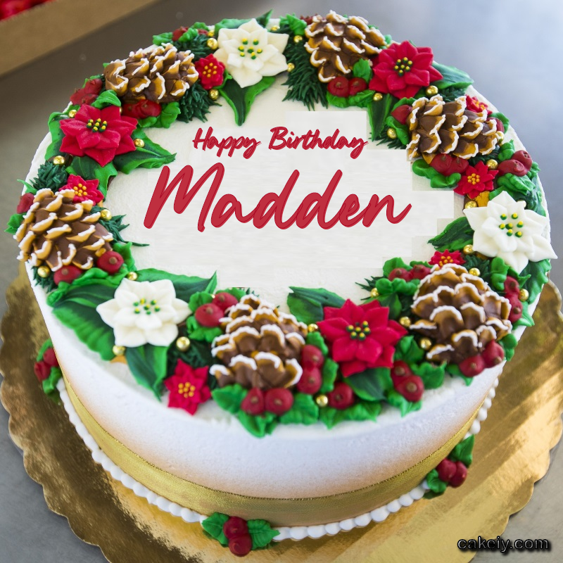 Christmas Wreath Cake for Madden