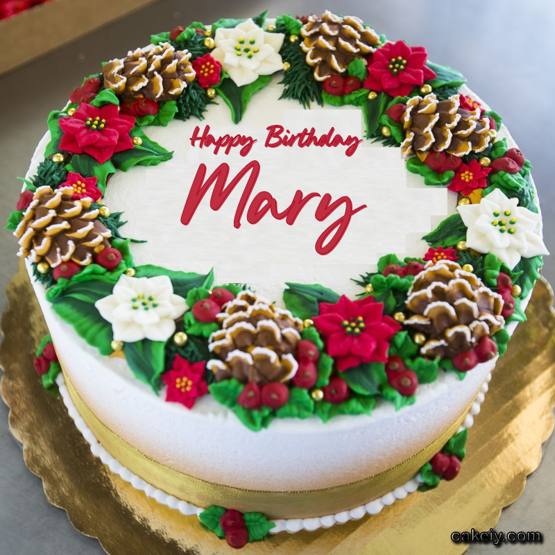 Christmas Wreath Cake for Mary