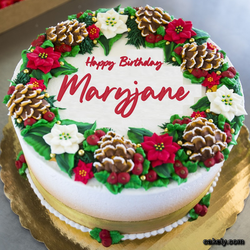 Christmas Wreath Cake for Maryjane