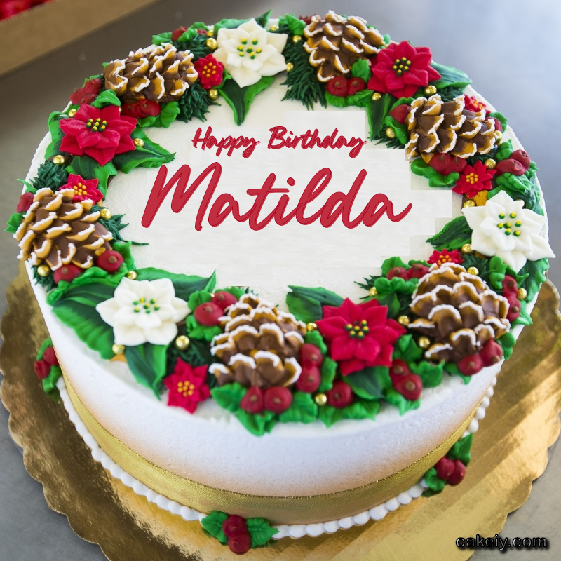 Christmas Wreath Cake for Matilda