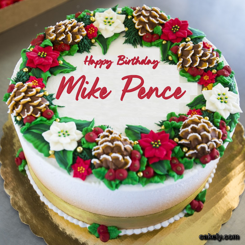 Christmas Wreath Cake for Mike Pence