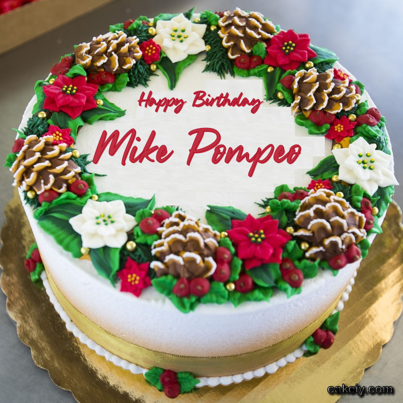 Christmas Wreath Cake for Mike Pompeo