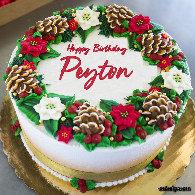 Christmas Wreath Cake for Peyton