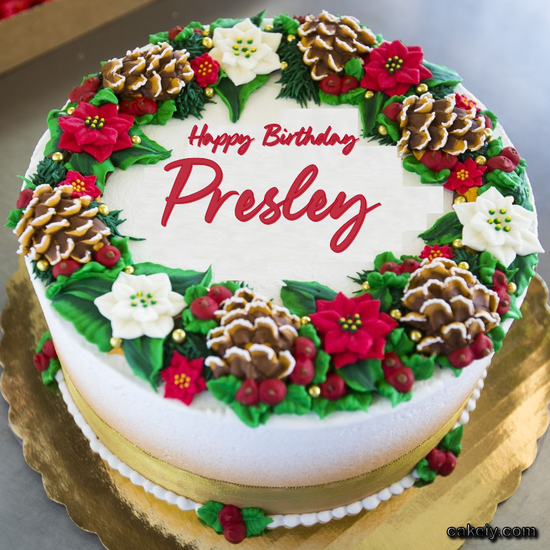 Christmas Wreath Cake for Presley
