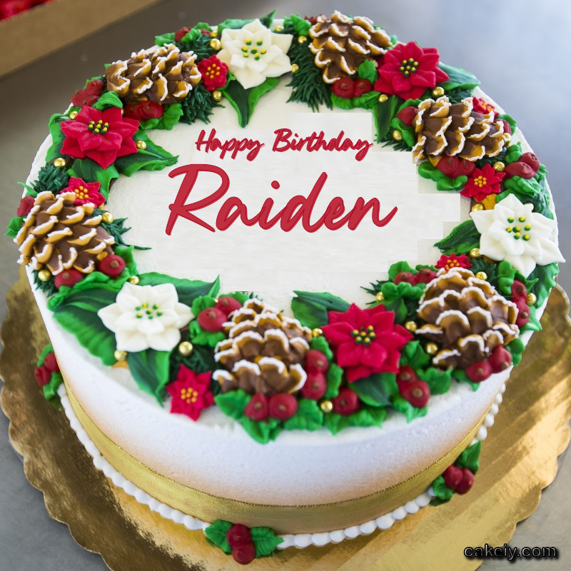 Christmas Wreath Cake for Raiden