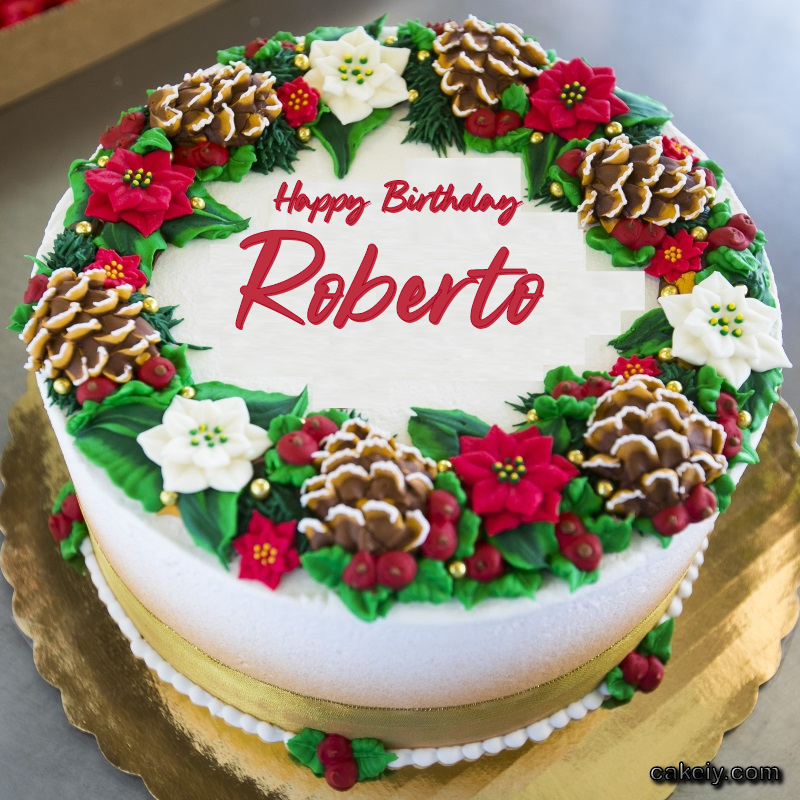 Christmas Wreath Cake for Roberto