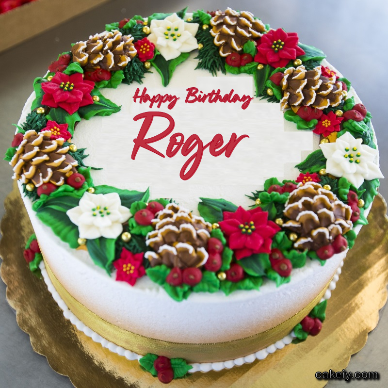Christmas Wreath Cake for Roger