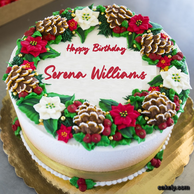 Christmas Wreath Cake for Serena Williams