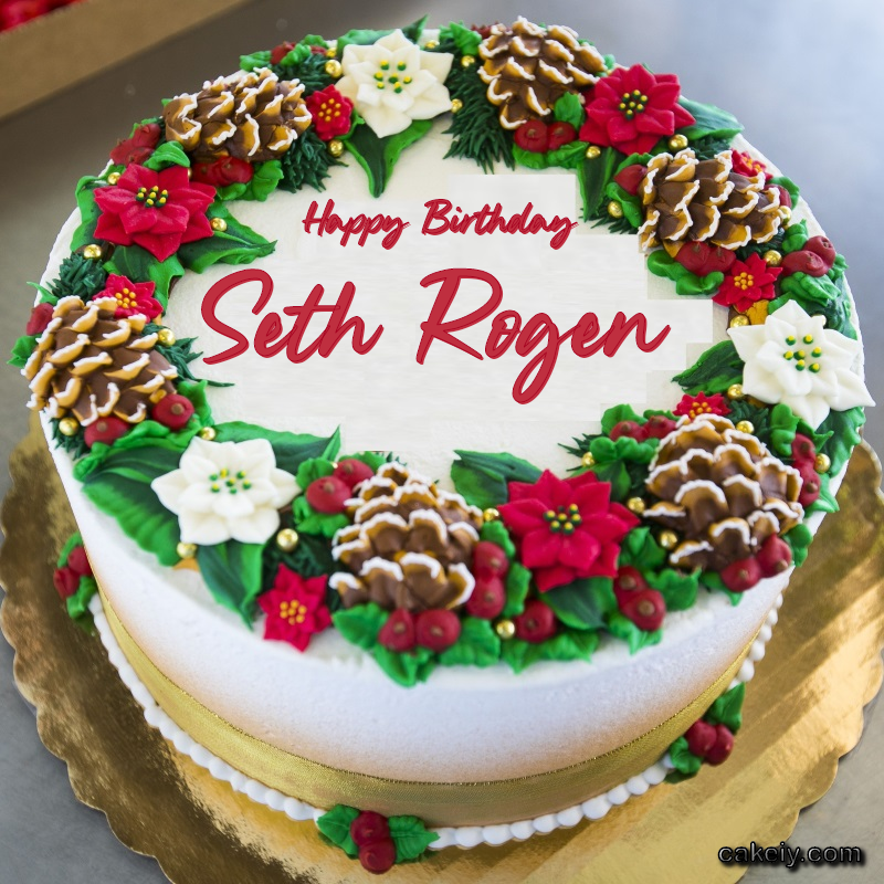 Christmas Wreath Cake for Seth Rogen