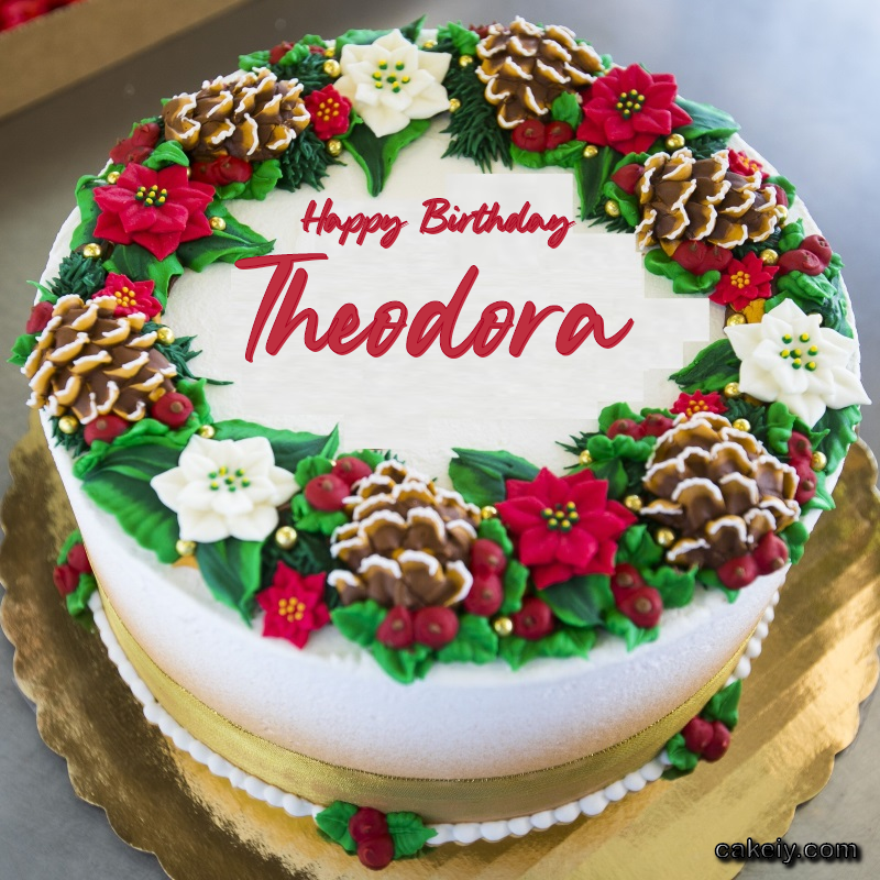 Christmas Wreath Cake for Theodora