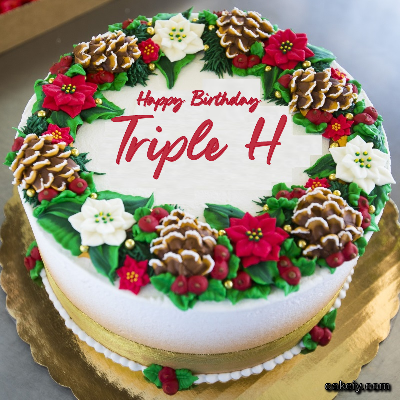 Christmas Wreath Cake for Triple H