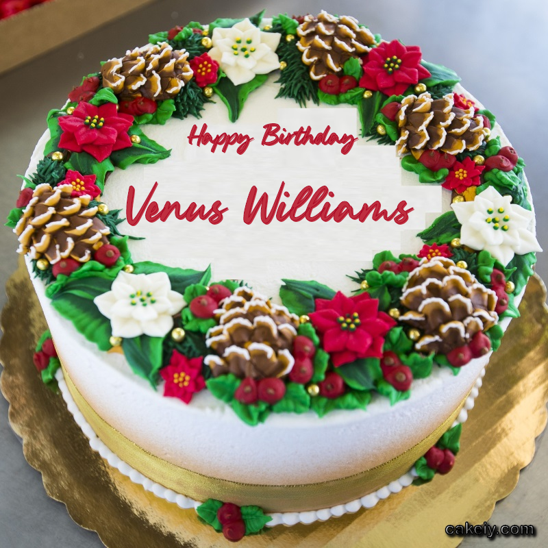 Christmas Wreath Cake for Venus Williams