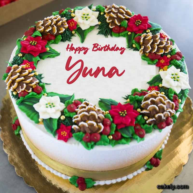 Christmas Wreath Cake for Yuna