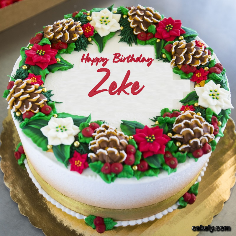 Christmas Wreath Cake for Zeke