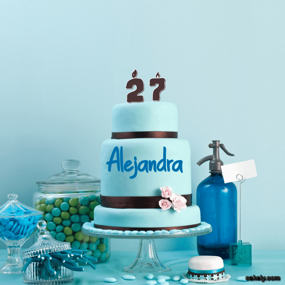 Columbia Blue Cake for Alejandra