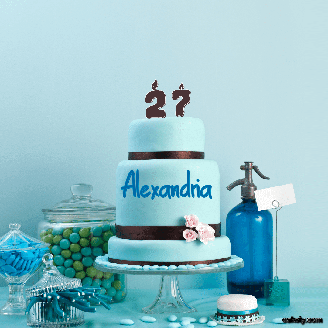 Columbia Blue Cake for Alexandria