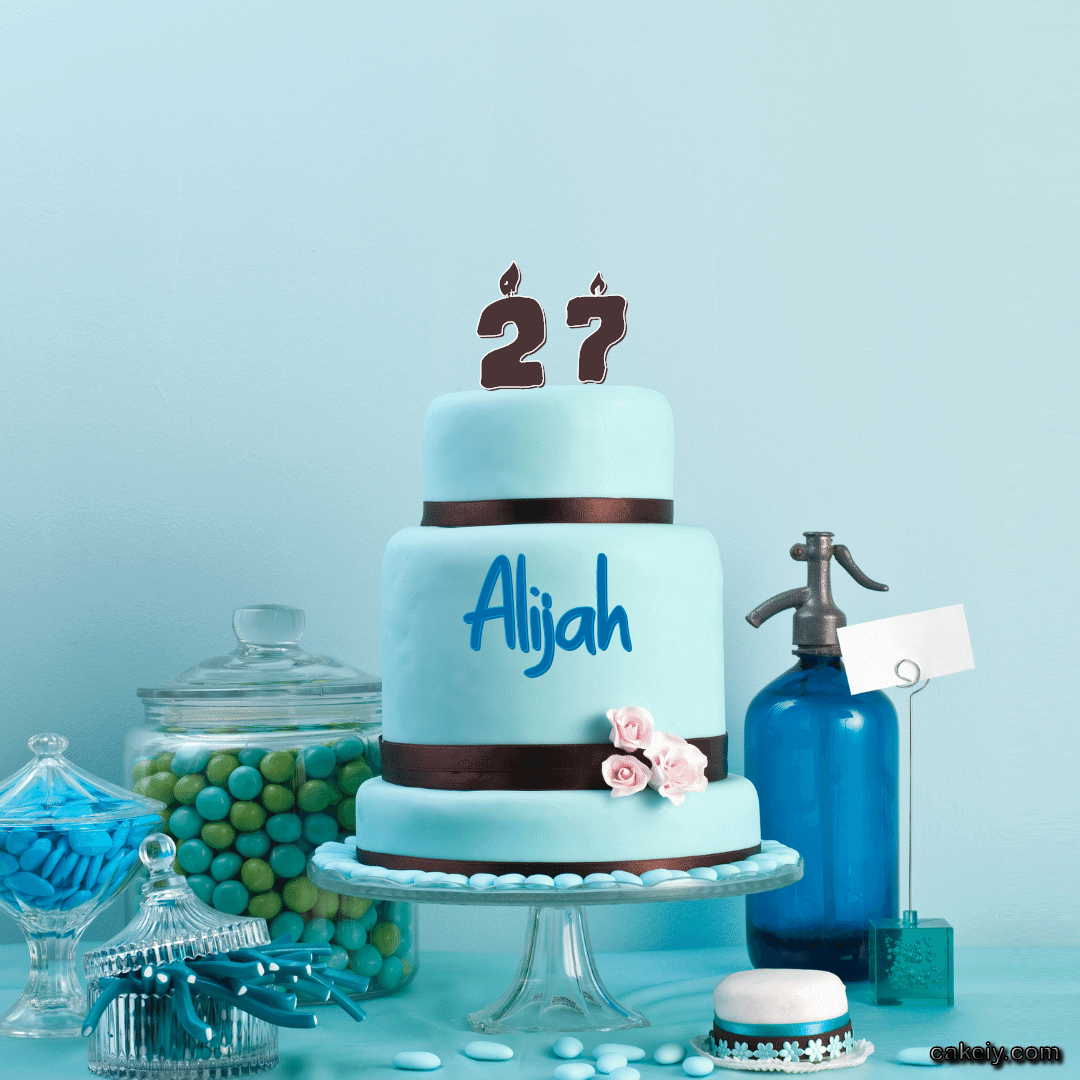 Columbia Blue Cake for Alijah
