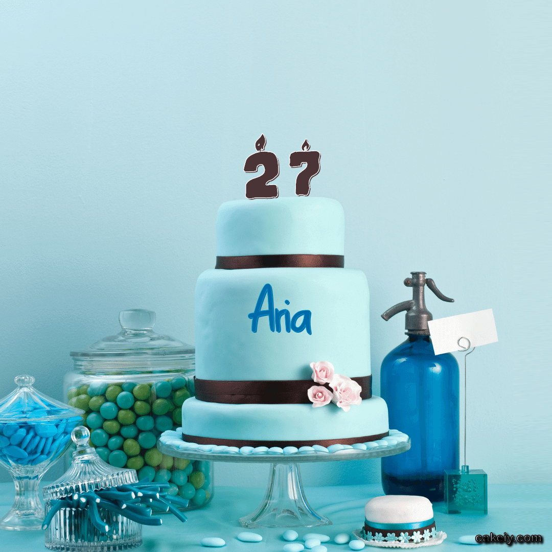 Columbia Blue Cake for Aria