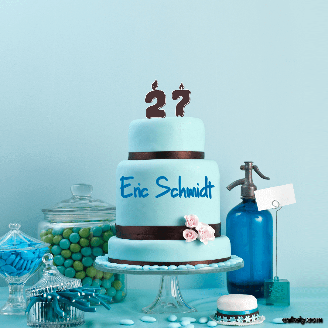Columbia Blue Cake for Eric Schmidt